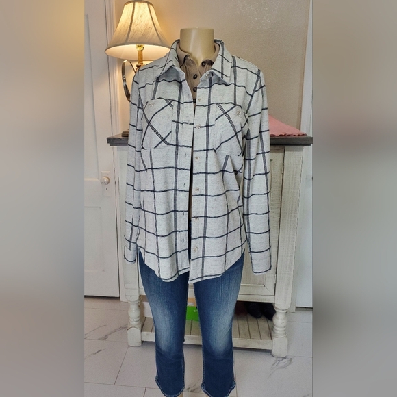 Thread & Supply Dresses & Skirts - Gray Plaid Button-Up Shirt